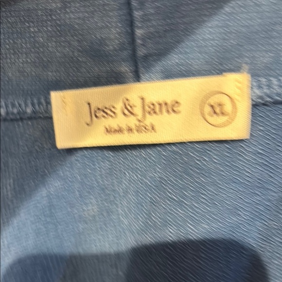 Blue Boxy 3/4 Sleeve  cardigan with Cuffed Neckline Jess and jane - Picture 16 of 16